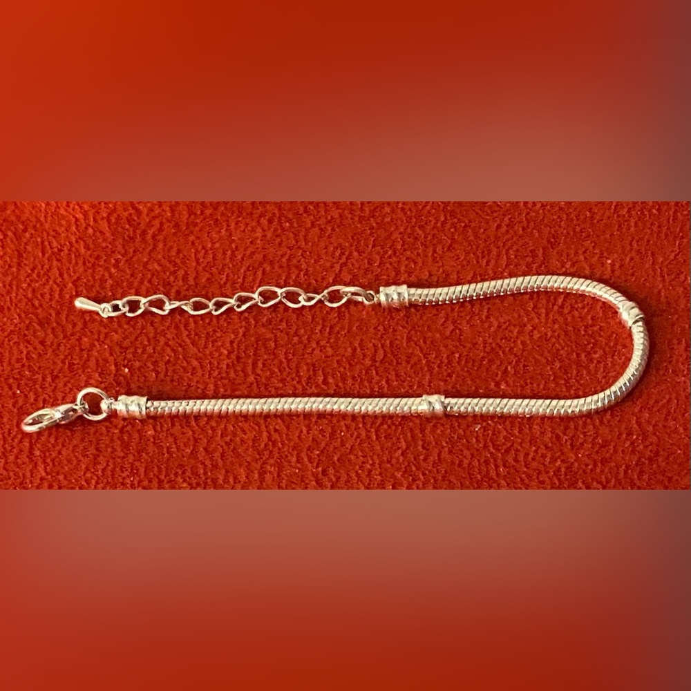 NEW Set #3 - Silver plated snake chain bracelets (3)